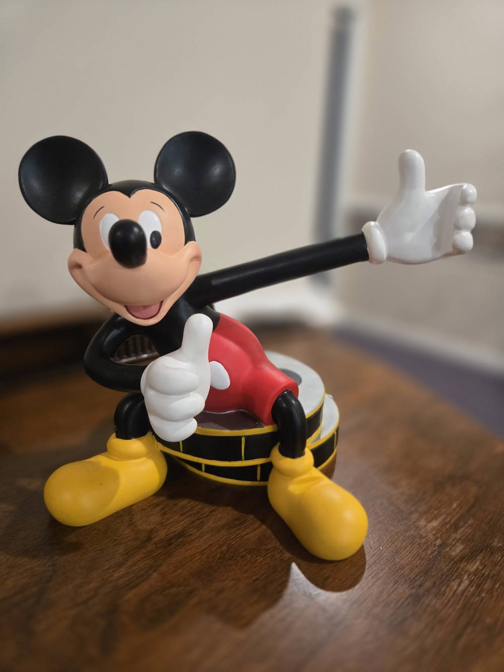 Disney Mickey Mouse Figurine in Black, Red, Yellow & White W Box